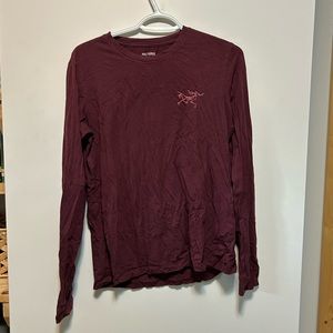 Arc'teryx Women's Burgundy Graphic Long Sleeve Tee, Size: M